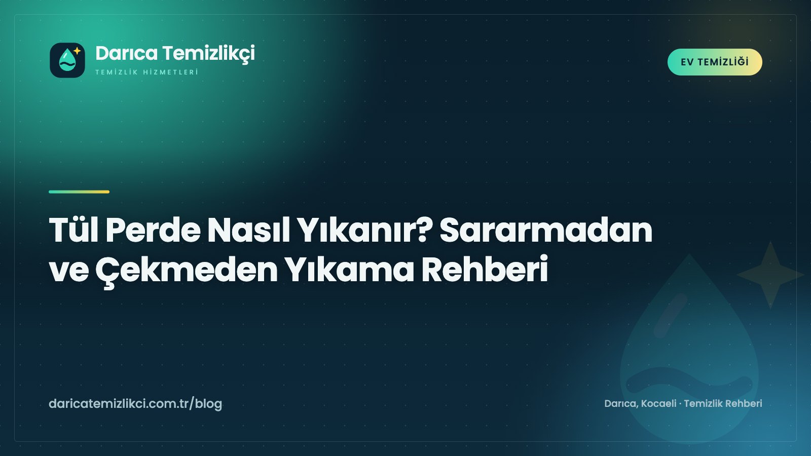 Tül perde yıkandıktan sonra pencere rayına asılıp kuruyor