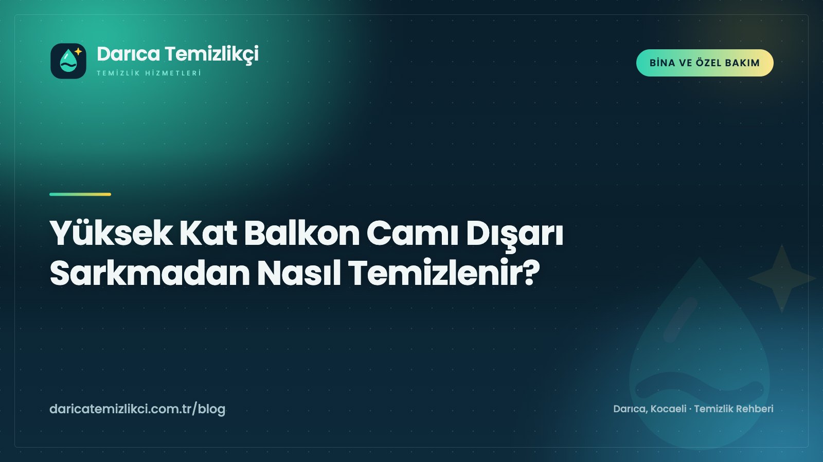 Yüksek kat balkon camı içeriden teleskopik sopayla, dışarı sarkmadan temizleniyor